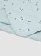 Light blue organic cotton-blend baby blanket with print_1