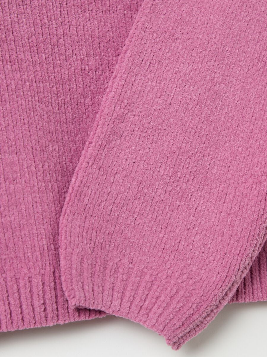 Chenille pullover with round neck_2