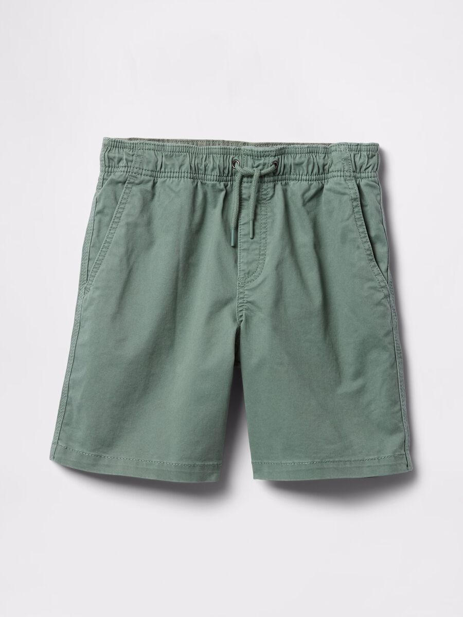 Green shorts in stretch cotton_4