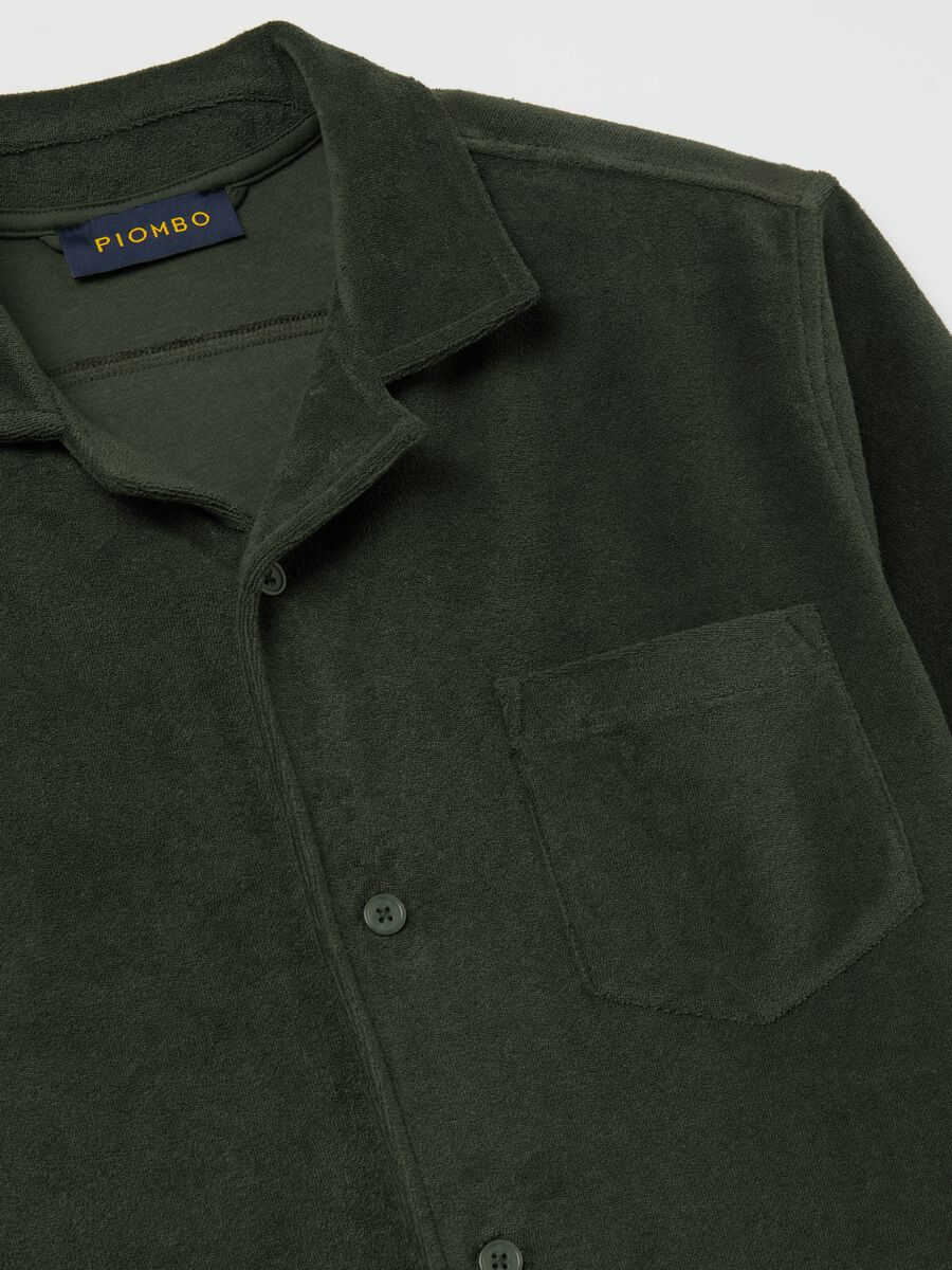Polo shirt in chenille with pocket_5