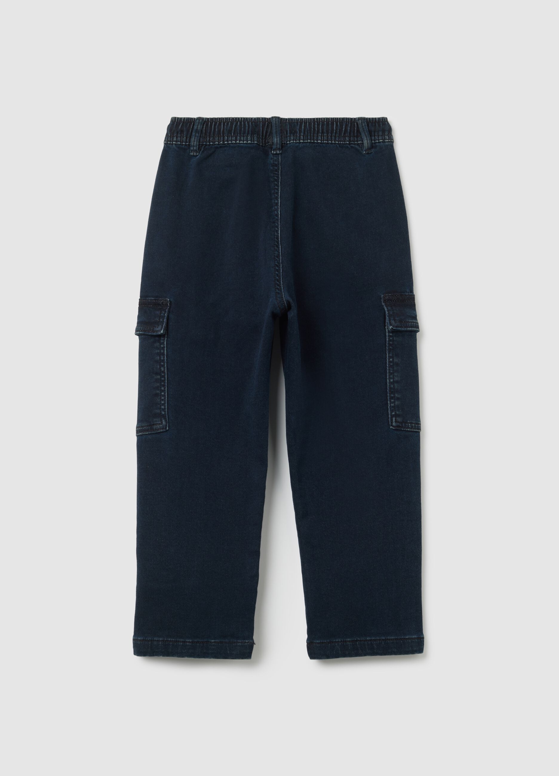 Jeans da bambino in denim blu relaxed fit