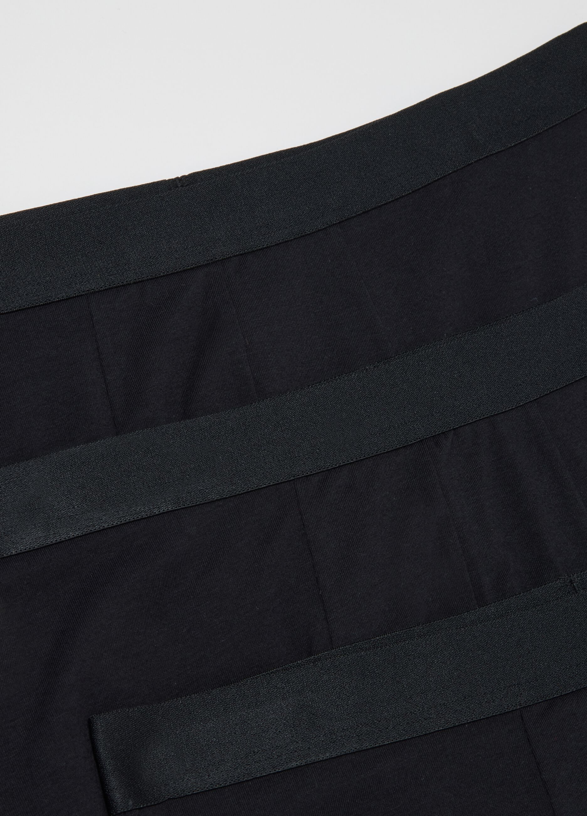Regular fit black cotton boxer set