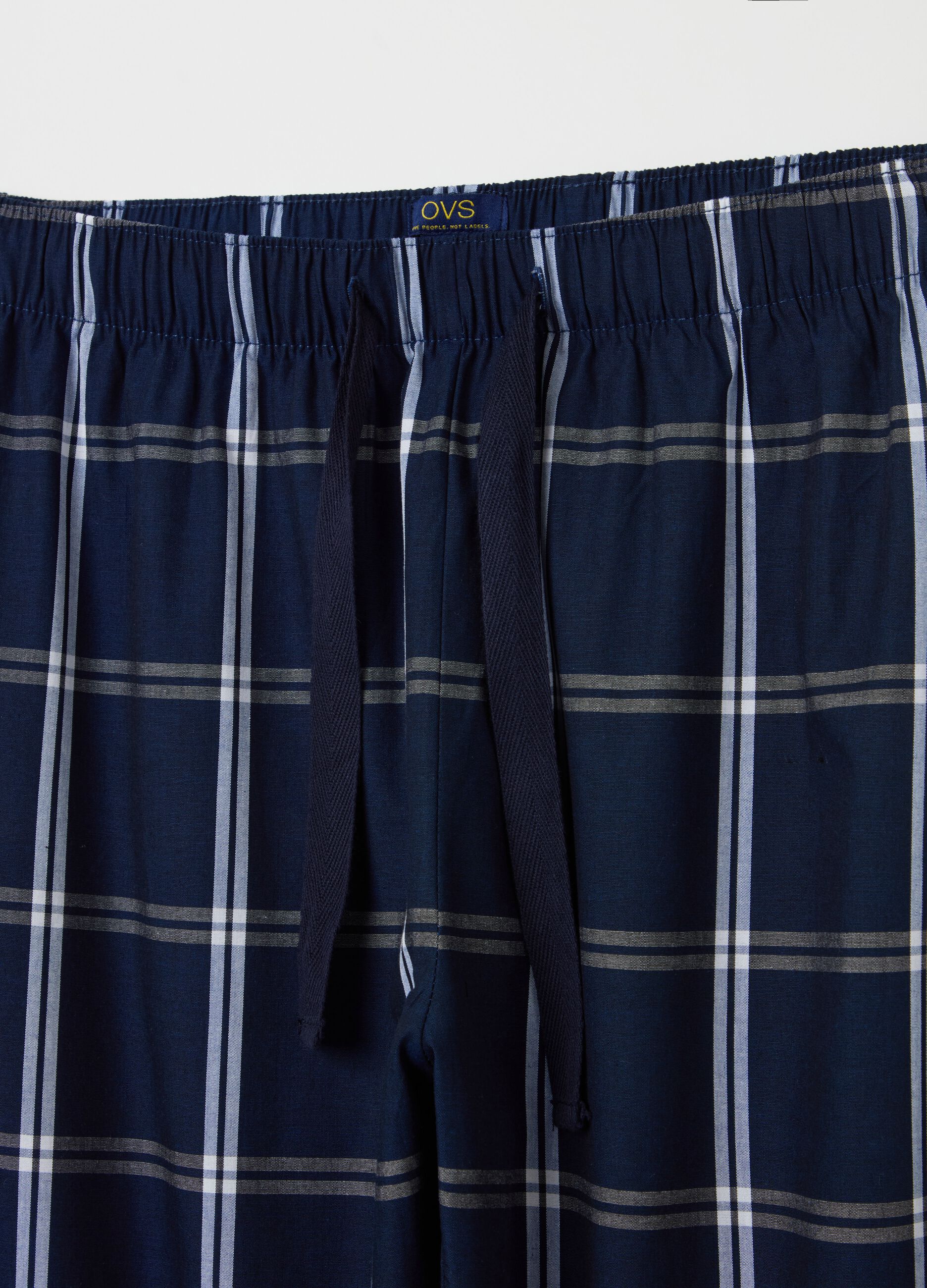Pyjama trousers in check cotton