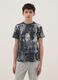 Boy's multicolor pure cotton t-shirt regular fit with prints_0