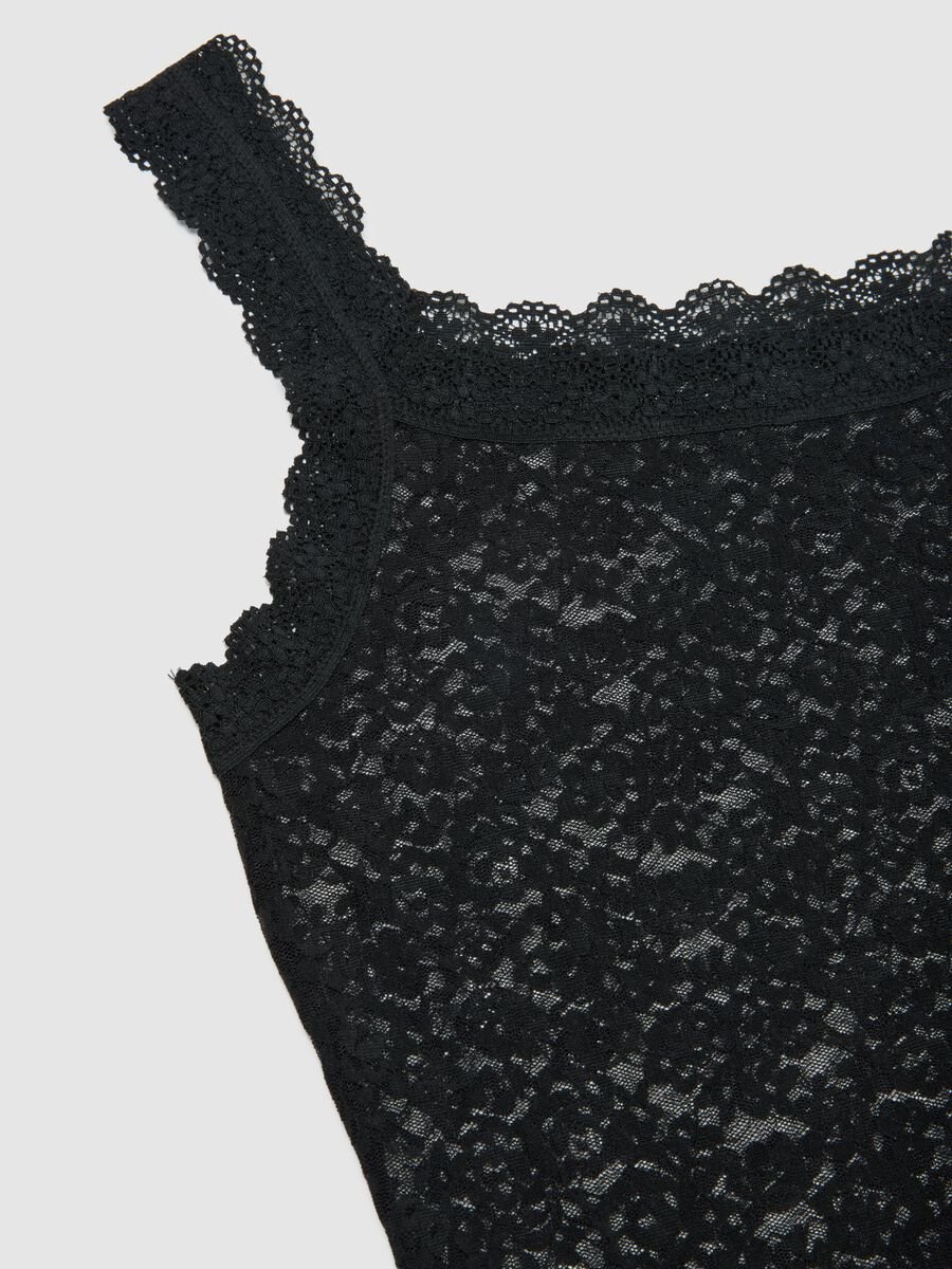 Black lace regular fit top_1