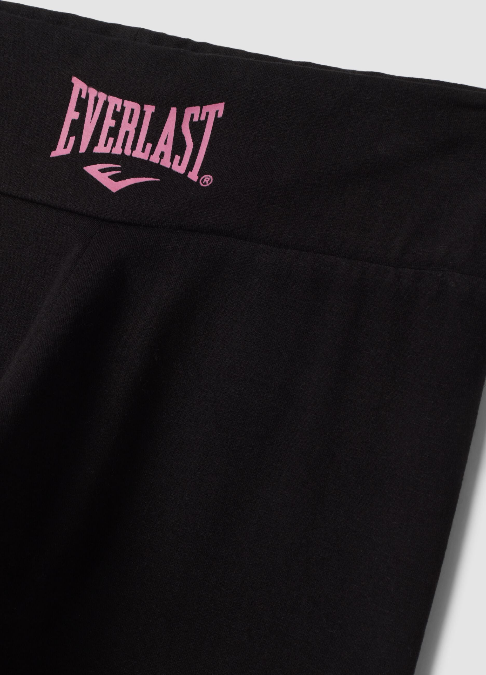 Black slim-fit stretch cotton jersey leggings with Everlast logo