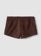 Brown stretch mini shorts with studs_5