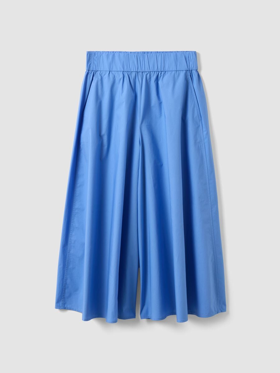 Pantalone gonna azzurro in puro cotone_4