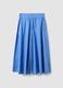 Long sky-blue skirt in pure cotton_4