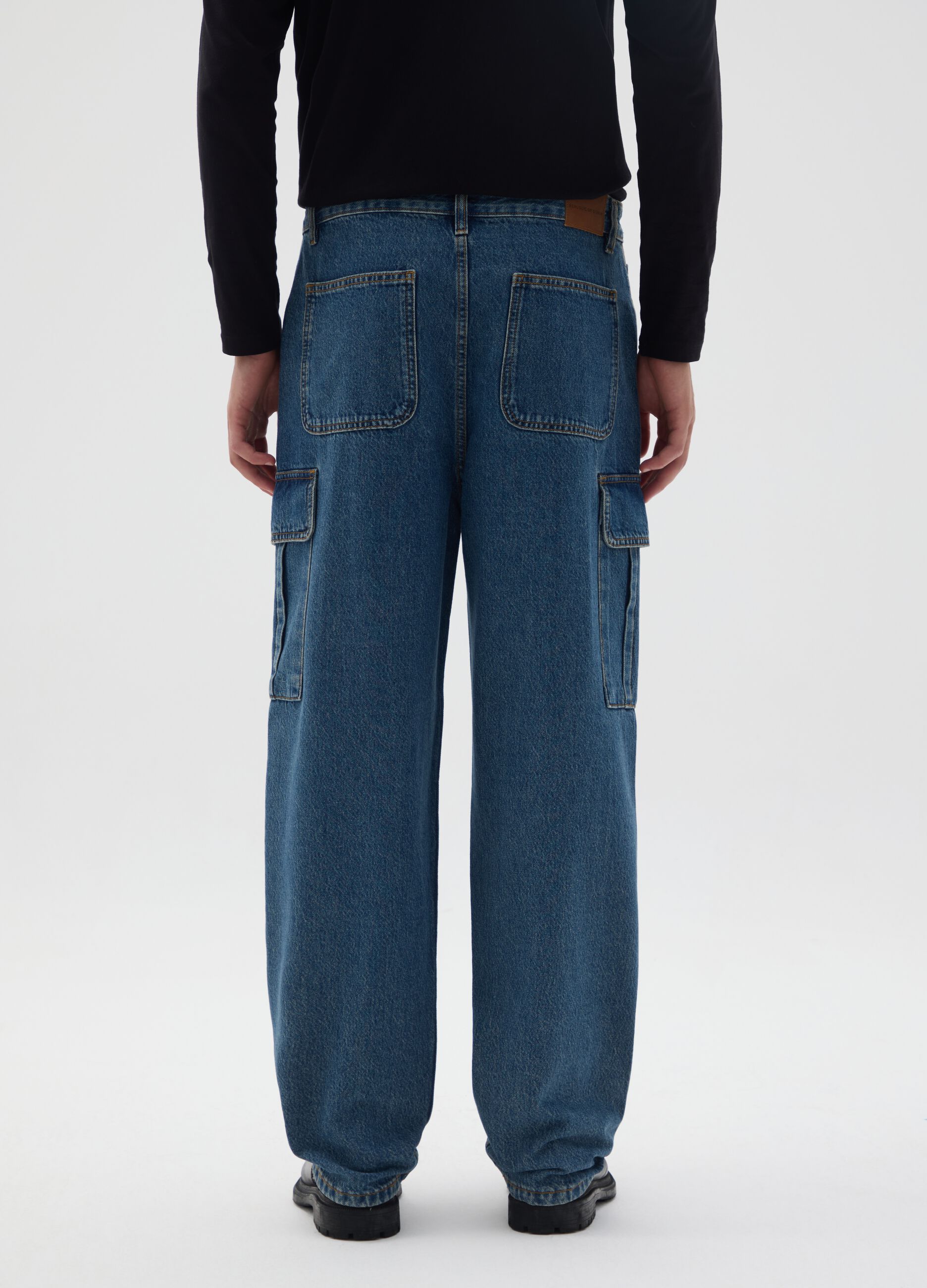 Pure Cotton Denim Wide Leg Jeans