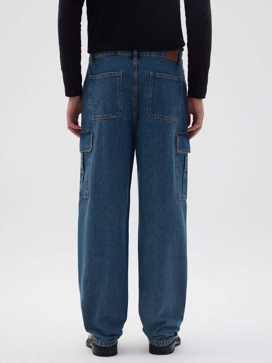 Pure Cotton Denim Wide Leg Jeans_2