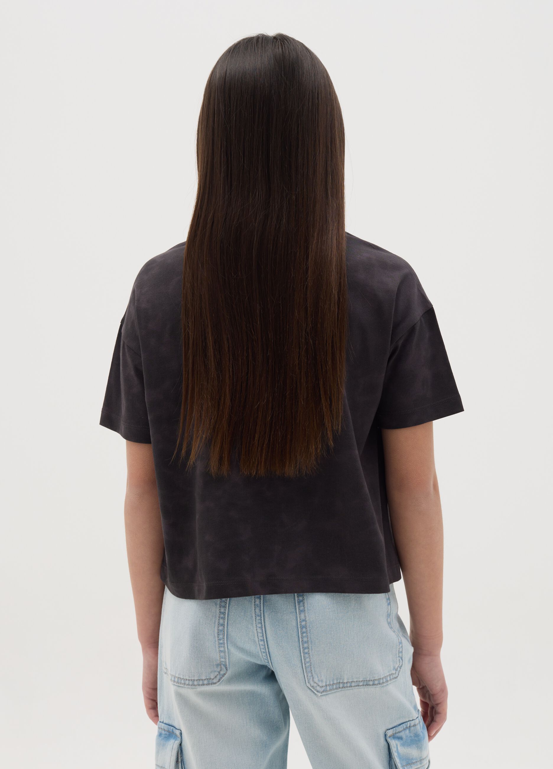 T-shirt in cotton with Stitch print