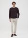 Brown viscose blend regular fit jumper_1