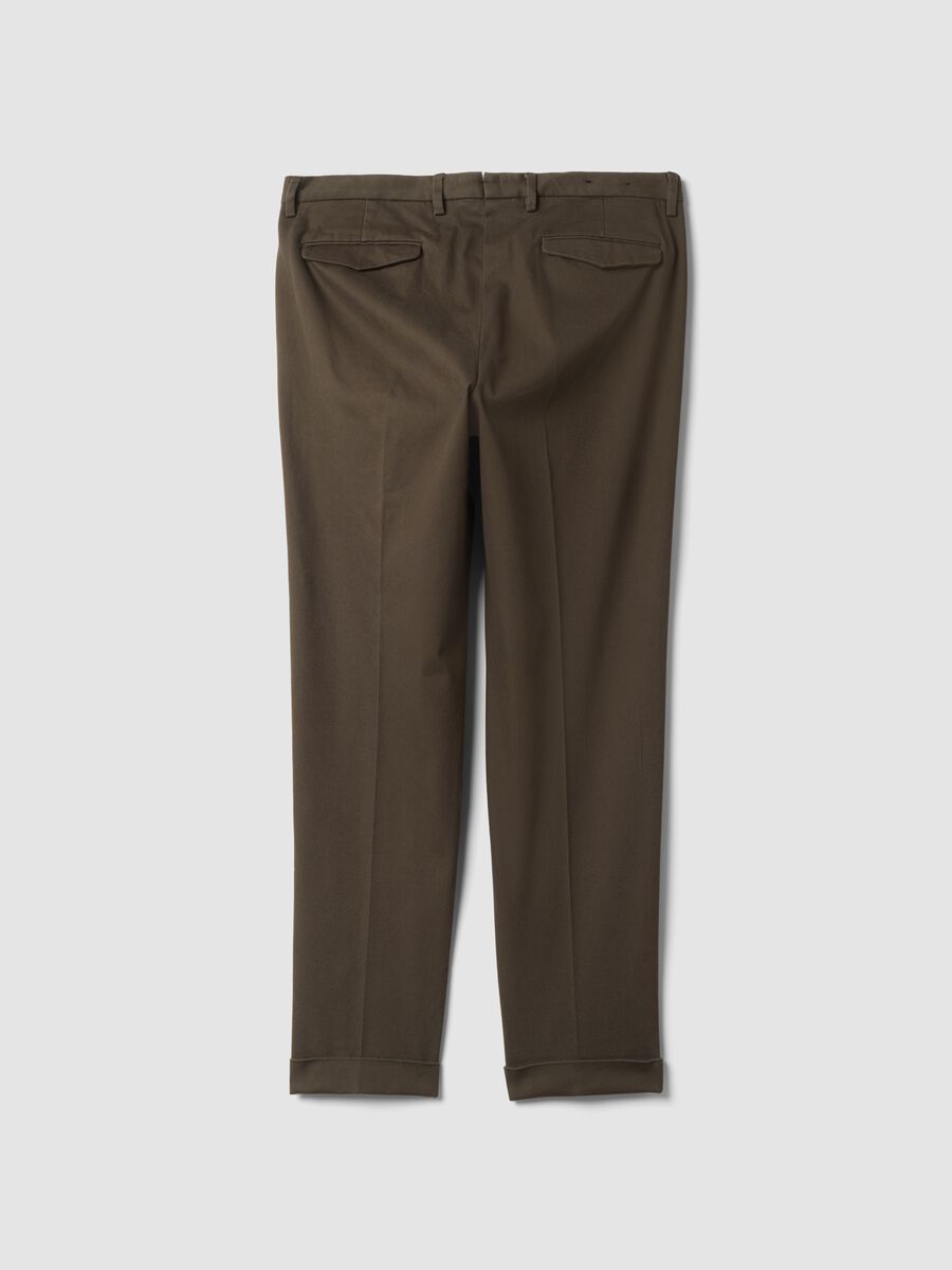 Men&rsquo;s brown stretch-cotton chinos, regular fit_2