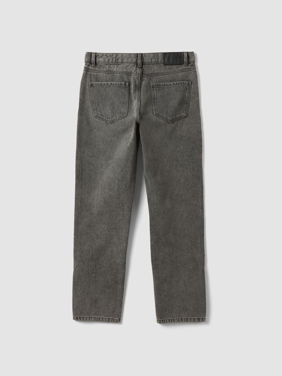 Grey regular-fit jeans in a cotton, lyocell and viscose blend_2