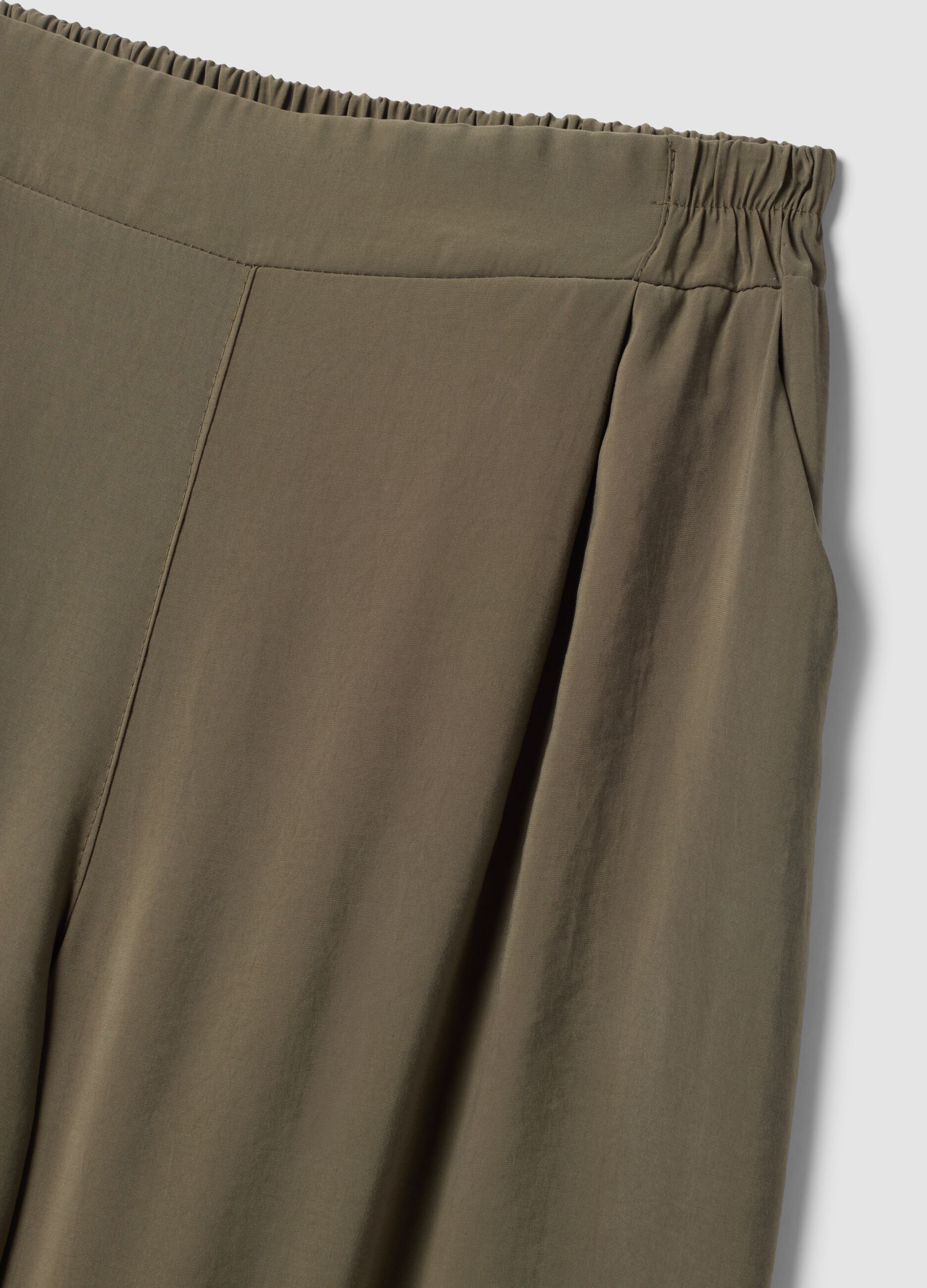 Green viscose-blend palazzo trousers