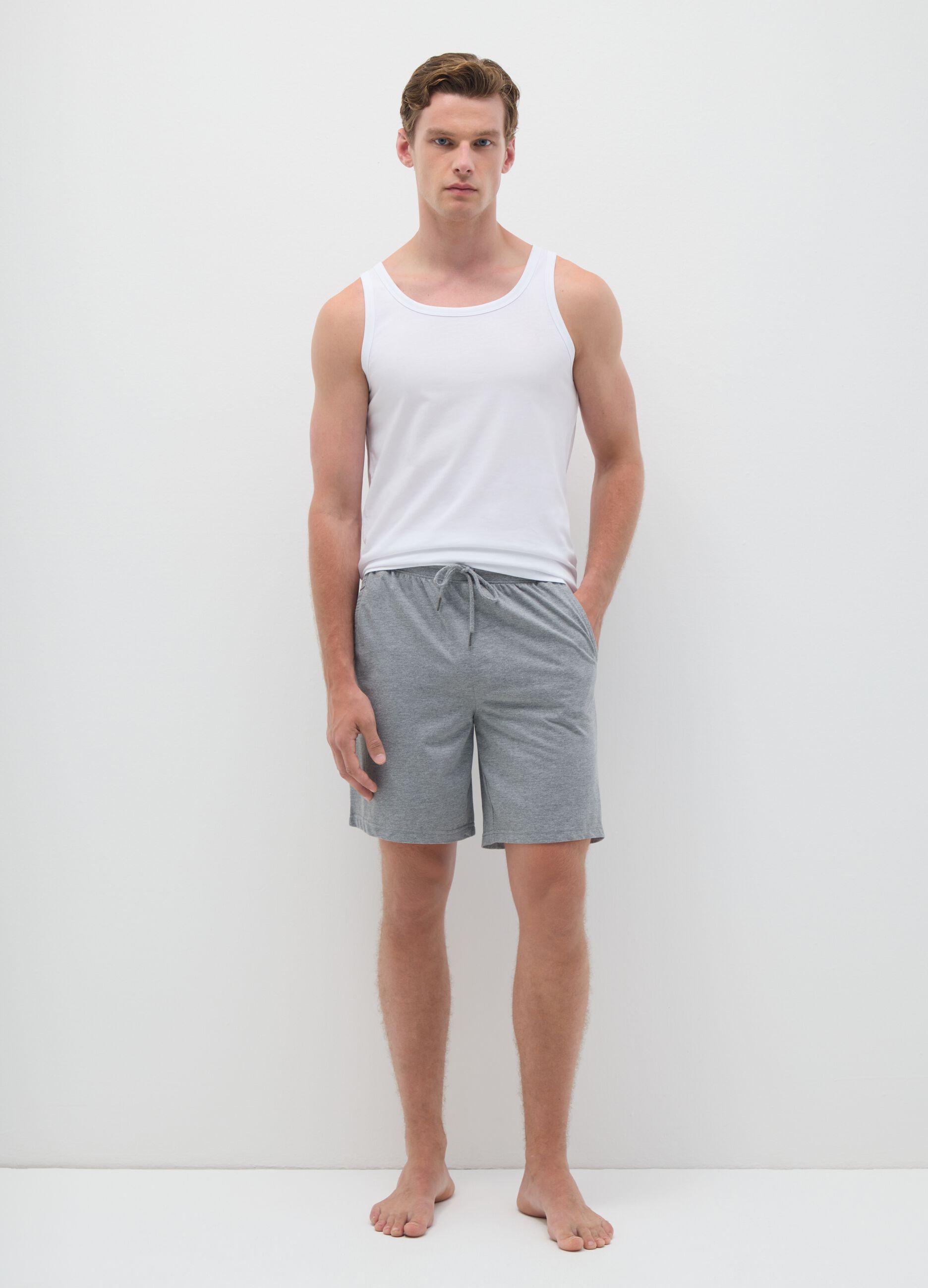 Grey pure cotton pyjamas regular fit