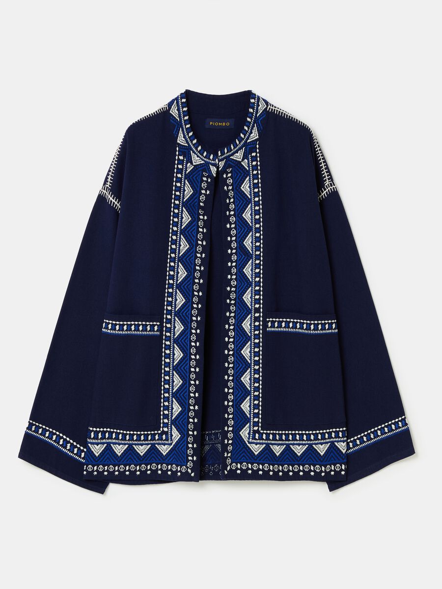 Kimono jacket with ethnic applications_3
