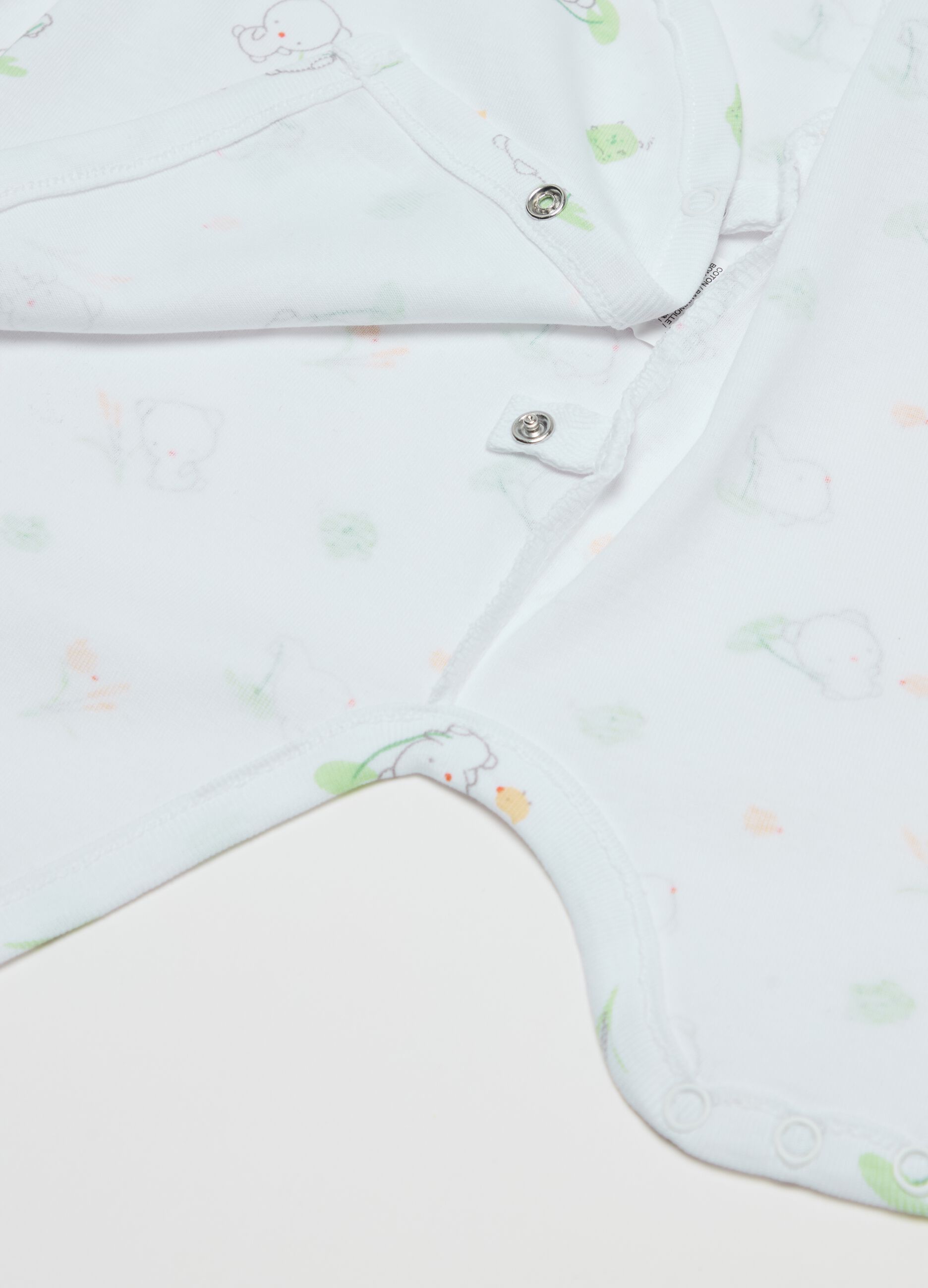 Bipack body in cotone bio con stampa