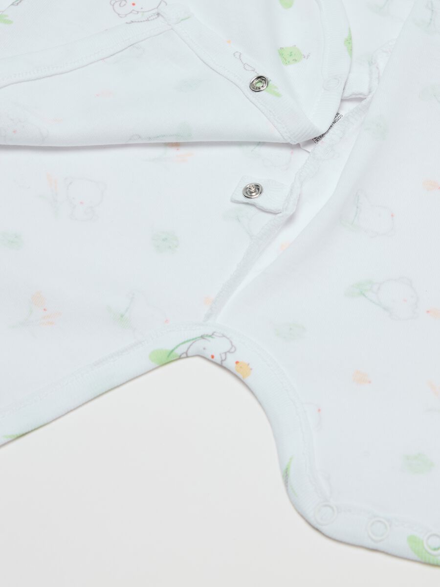 Two-pack organic cotton bodysuits with print_2