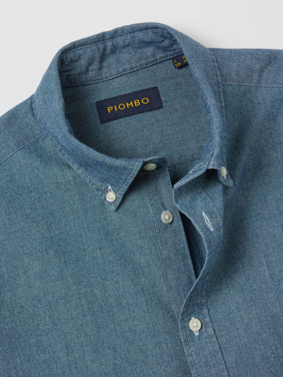 Regular-fit shirt in chambray cotton_5