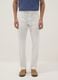 Slim fit stretch cotton white trousers_1
