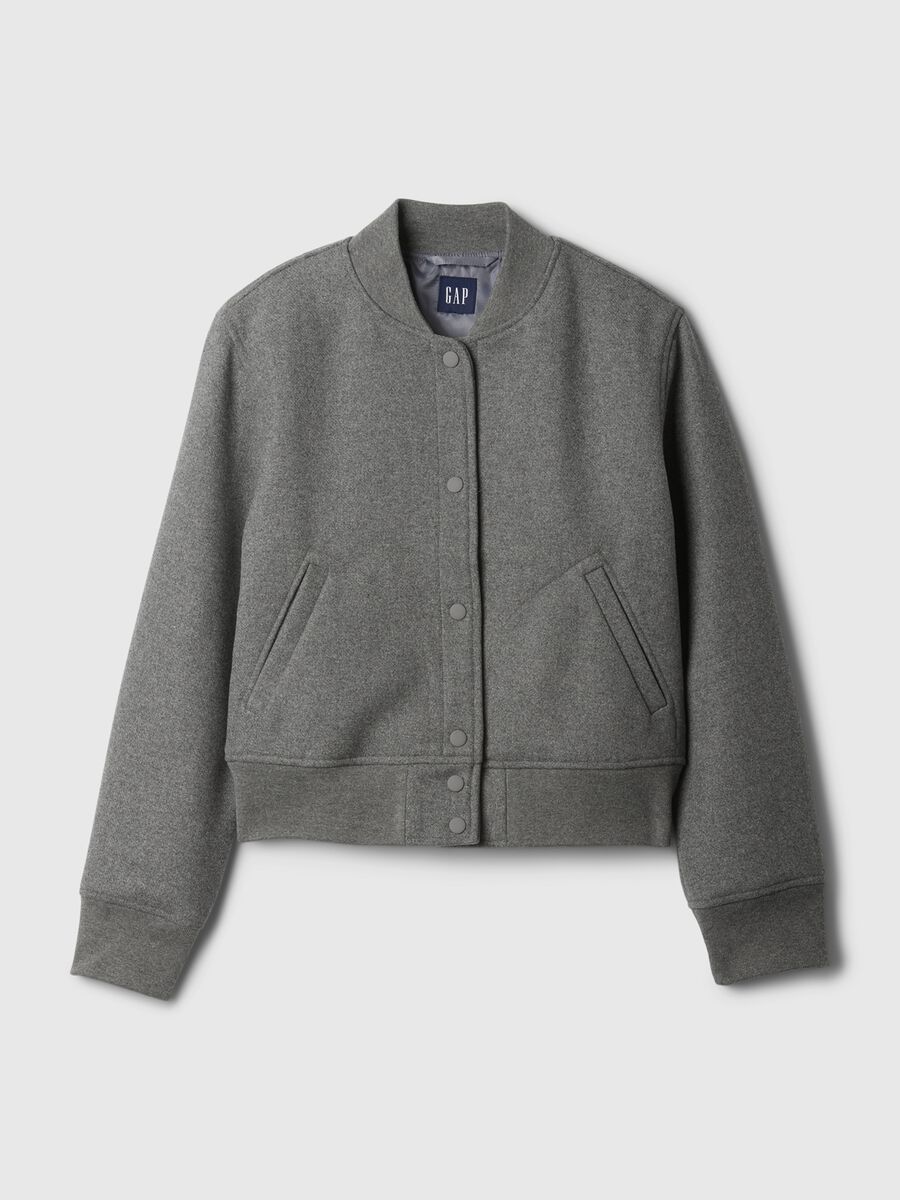 Bomber jacket in mélange wool blend_4