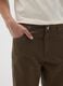Brown pure cotton regular fit trousers_3