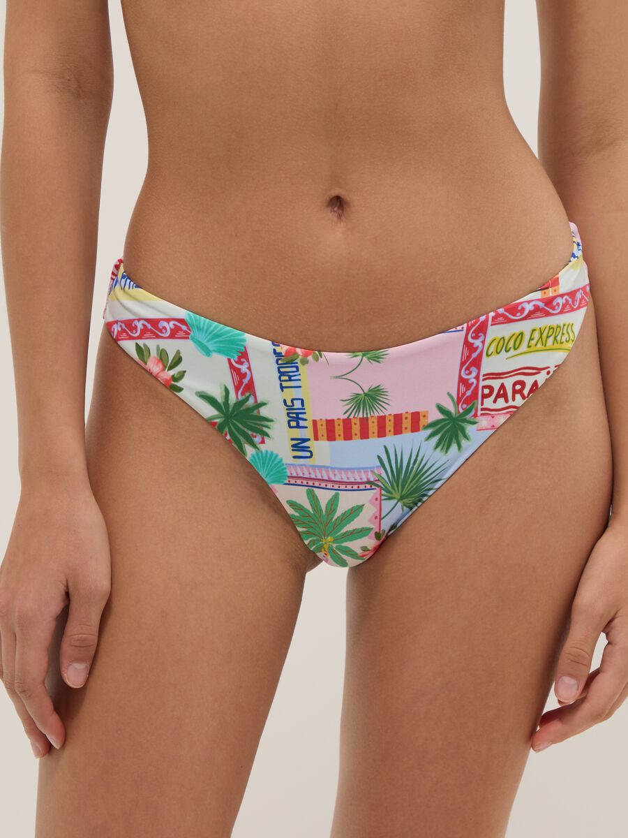 Slip bikini multicolor in tessuto elasticizzato_1