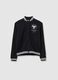 Boys' black cotton blend sweatshirt regular fit Chicago Bulls_3