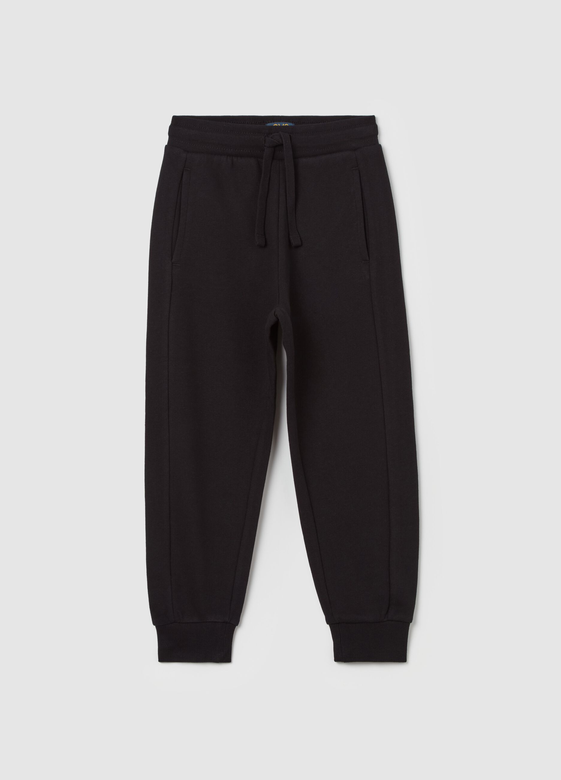 Plush joggers with drawstring