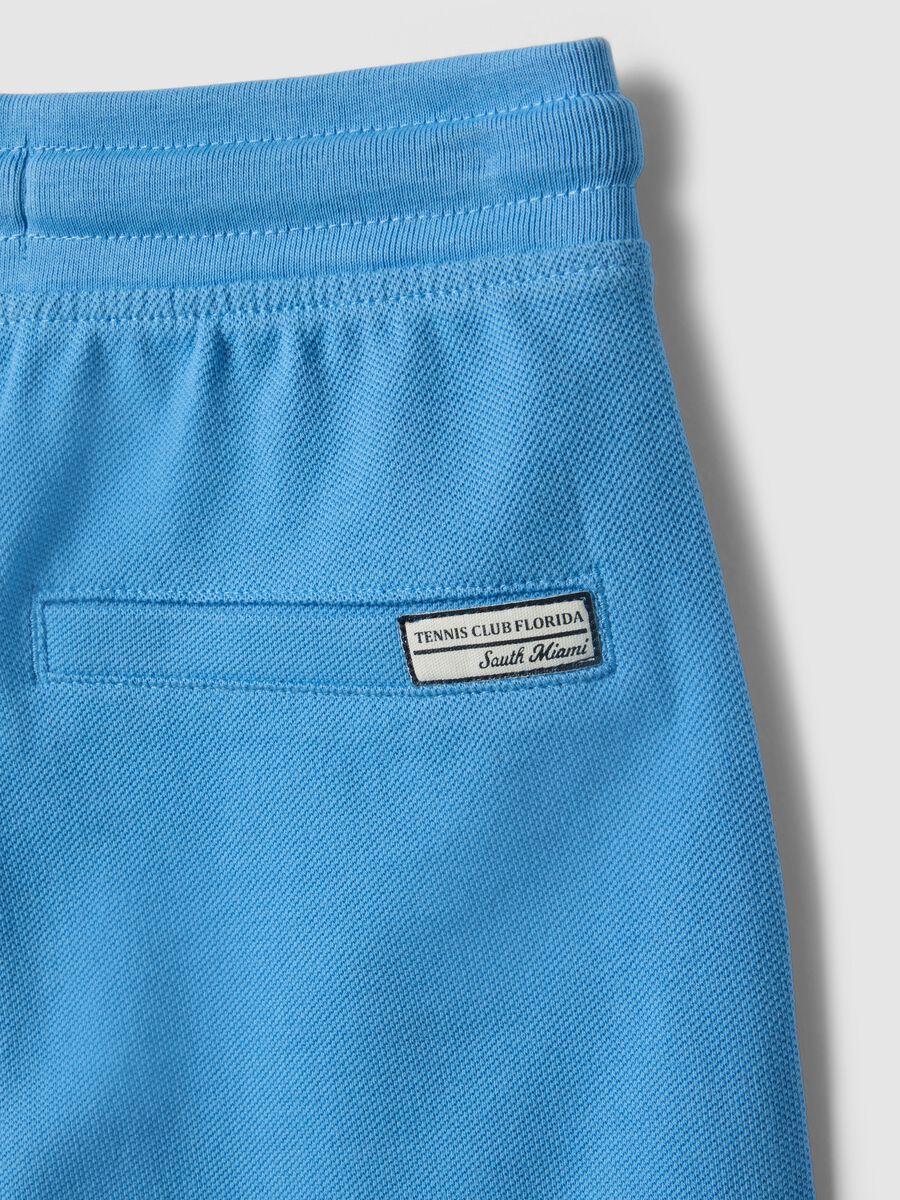 Shorts in puro cotone azzurri da bambino regular fit_3