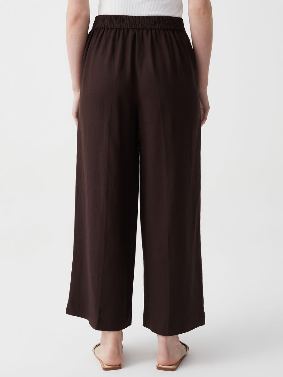 Wide leg trousers in linen and viscose_2