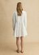 White pure cotton dress regular fit deep V_3