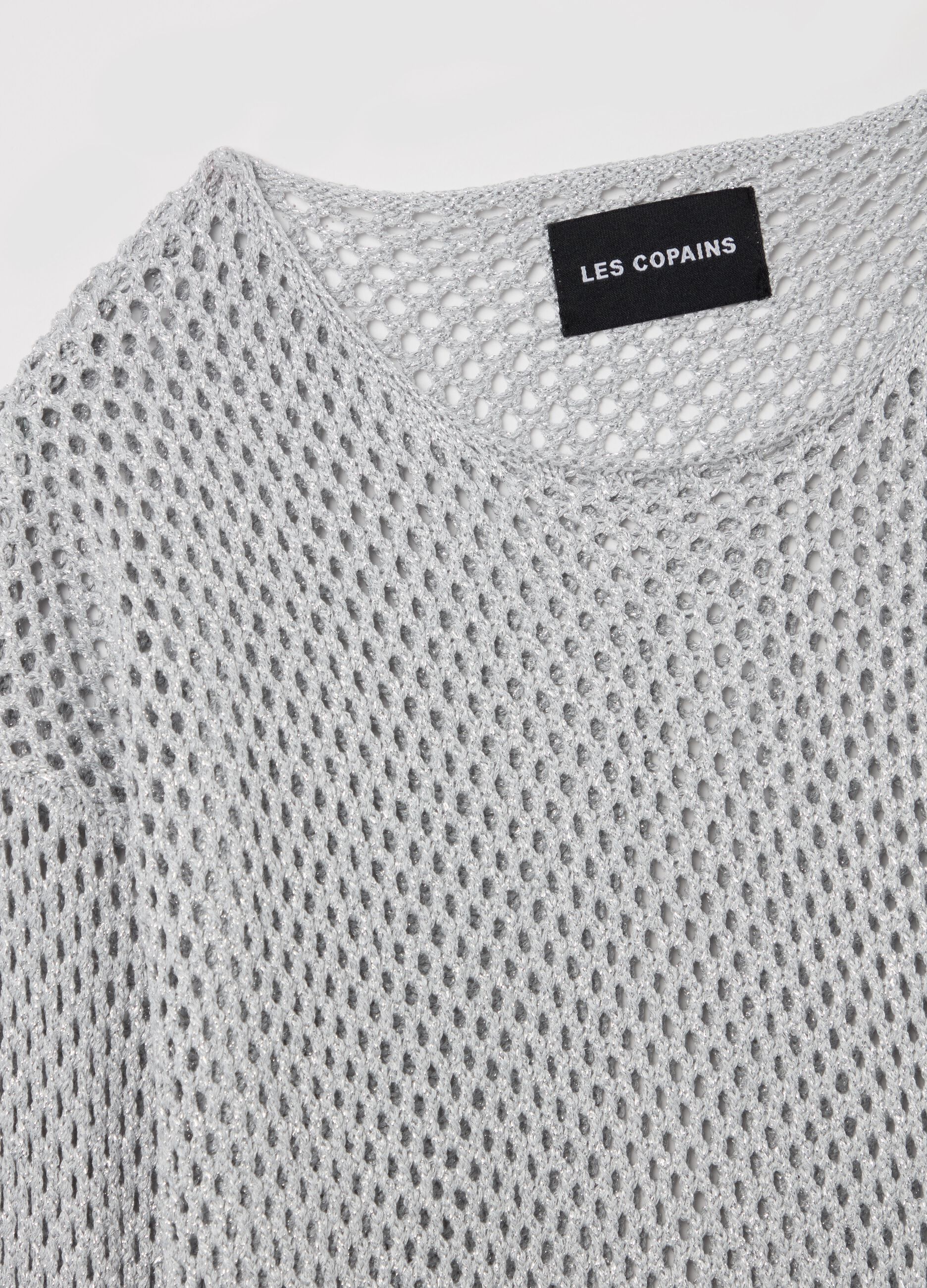 Mesh top in lurex