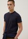Blue pure cotton short-sleeve T-shirt_0