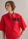 Red pure cotton shirt with chest pocket, oversized fit_1