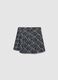 Grey checkered skirt for girls in regular fit jacquard_4