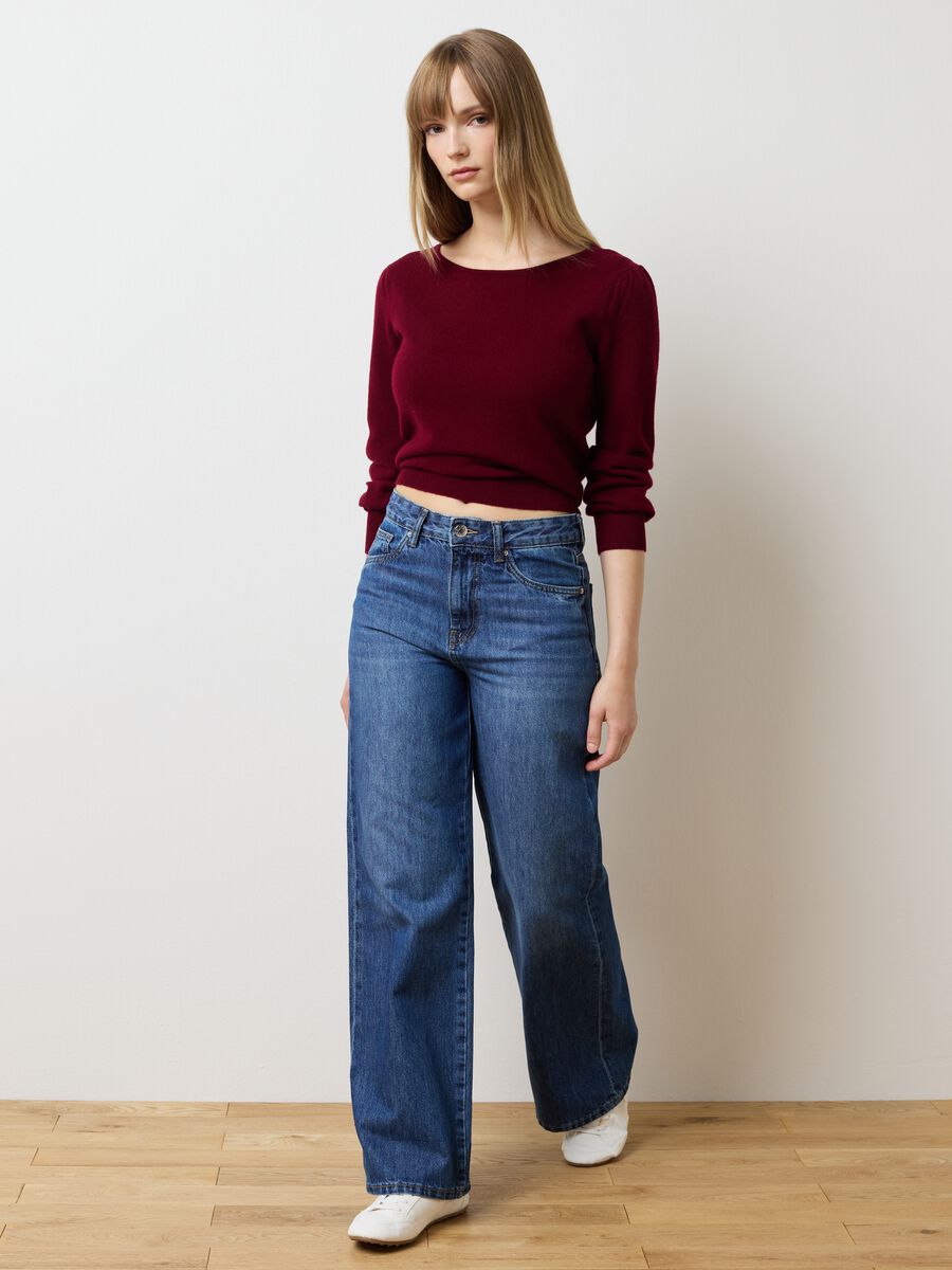 Maglione in pura lana rossa regular fit_2