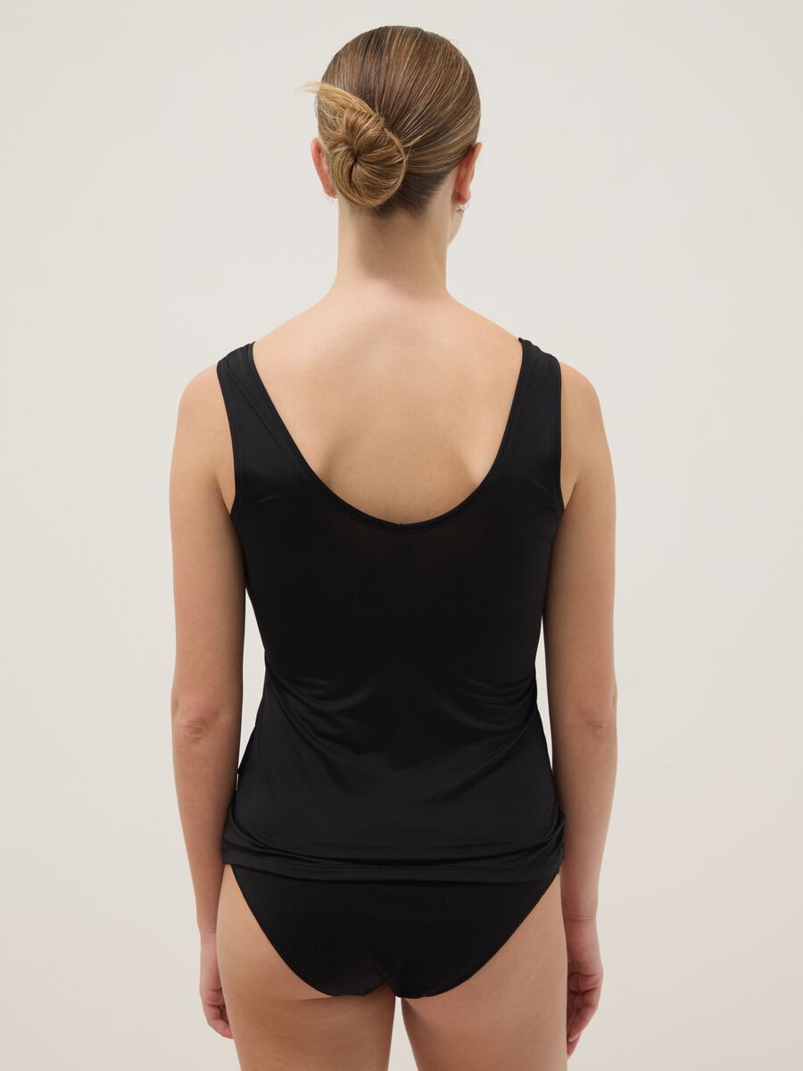 Canotta nera deep V regular fit_2
