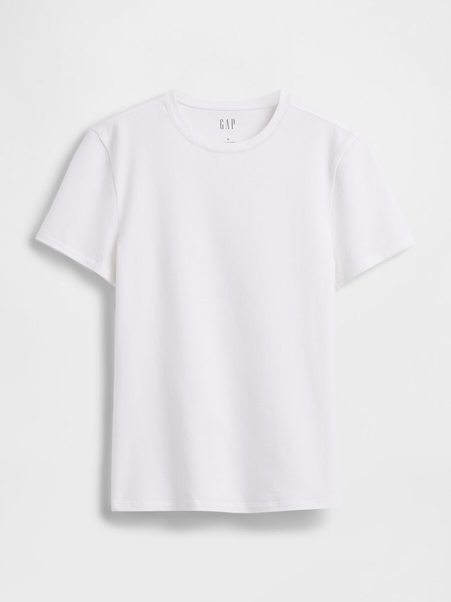 White short-sleeve stretch T-shirt_3