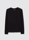 Black cotton blend regular fit t-shirt_4