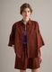 Brown pure cotton oversized shirt_3
