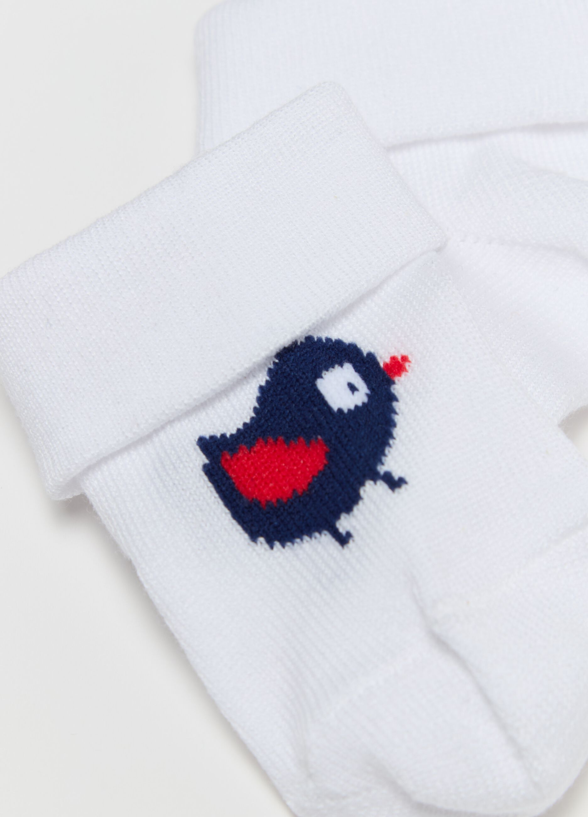 Two-pair pack short socks with animals design