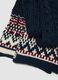 Sciarpa blu navy jacquard a trecce_3