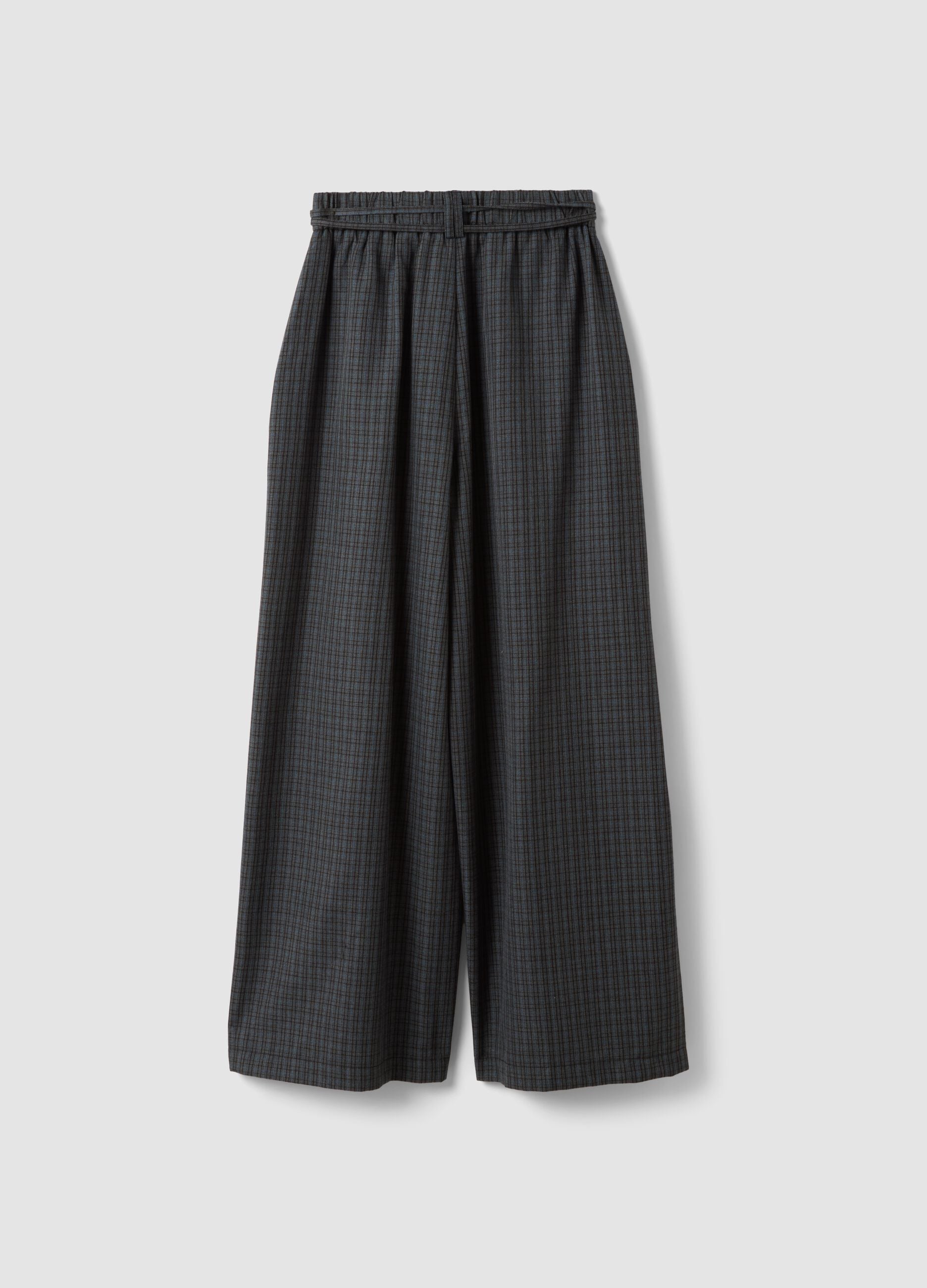 Pantaloni grigi in misto viscosa wide leg