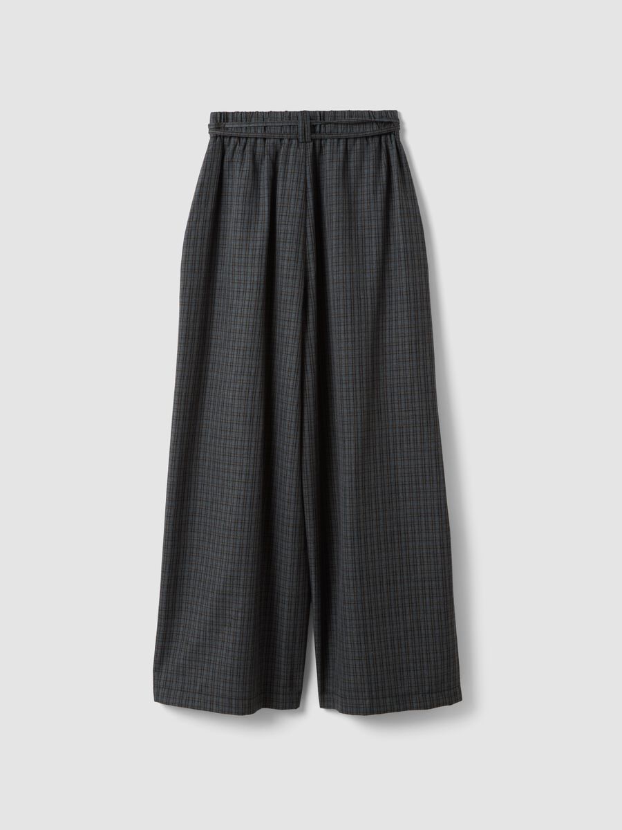 Pantaloni grigi in misto viscosa wide leg_2