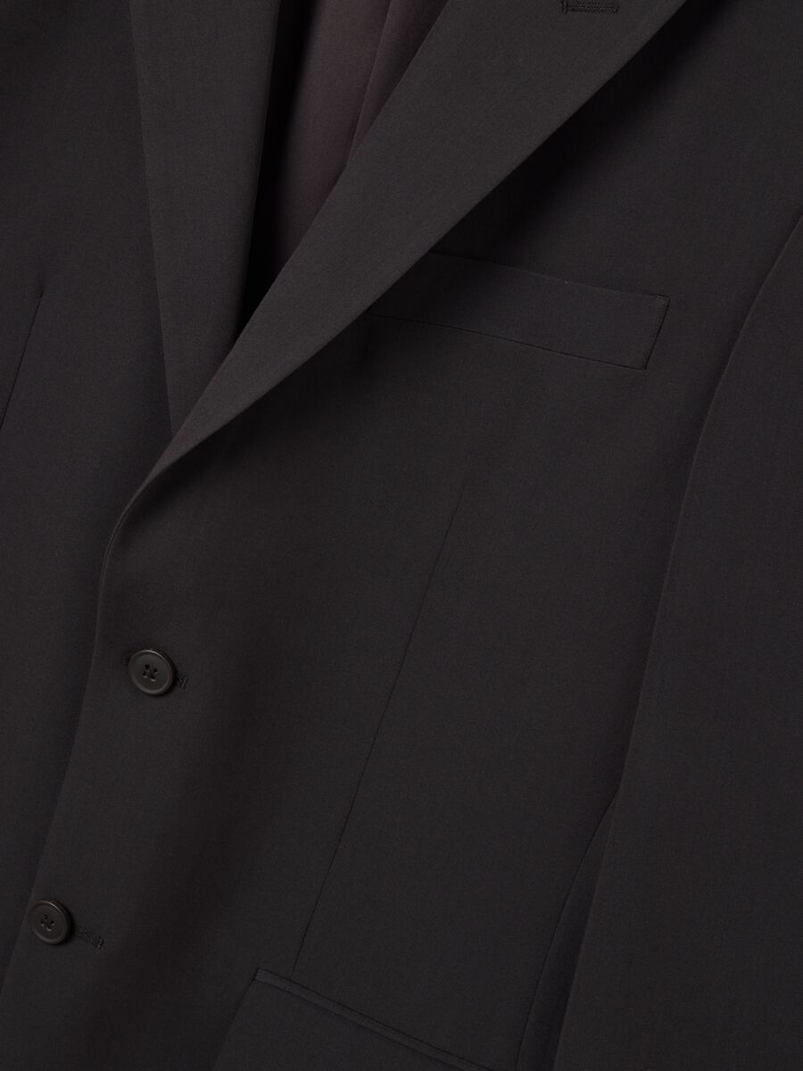 Grey Stretch Fabric Blazer Slim Fit_5