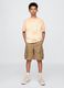 Khaki cargo Bermuda shorts_0