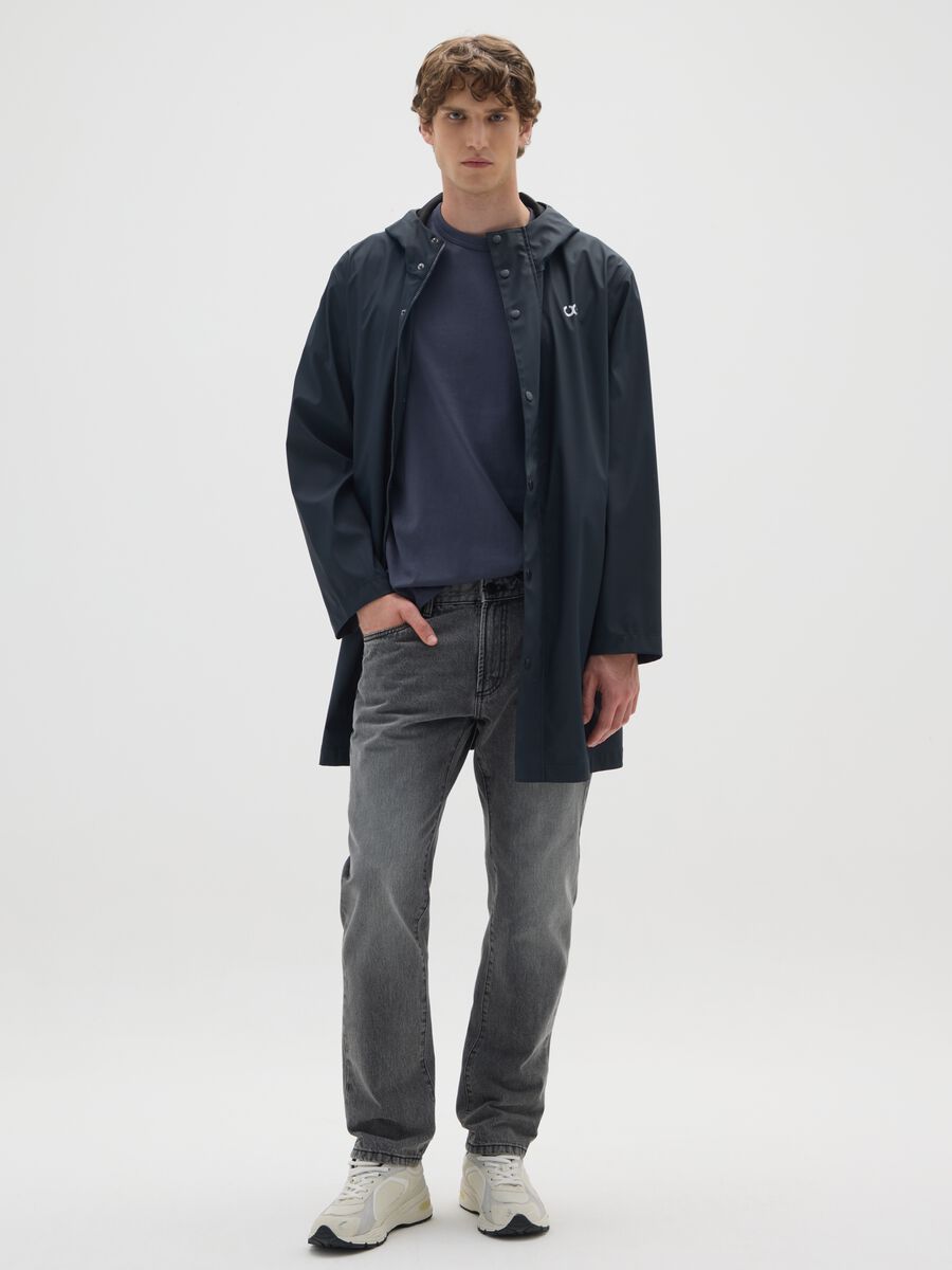 Blue Regular Fit Lightweight Waterproof Jacket_1